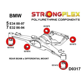 P036173B : Douilles de suspension KITT pour BMW Série 5 E34, Série 7 E32 III (88-96) E34