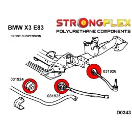 P036246A : Silentblocs de suspension KIT SPORT, BMW X3 E83 I (03-10) E83