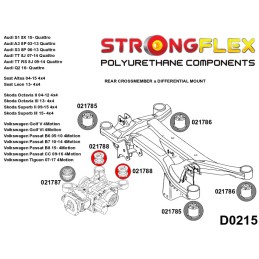 P021788A : Différentiel arrière - bagues arrière SPORT pour Audi, Seat, Skoda, VW 8X (10-18) Quattro