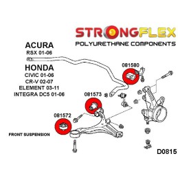 P086195A : Silentblocs de suspension KIT SPORT pour Honda Civic, Honda CRV, Integra VII (01-06) EP / EU / EV / EM / ES