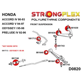 P086222B : Silentblocs de suspension avant KIT pour Honda Prelude V V (96-01)
