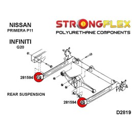 P281594B : Essieu arrière bagues de montage pour Primera P11, Infiniti G20 II G20 (98-02) P11