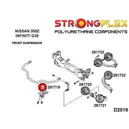 P281719B : Douilles de barre anti-roulis avant pour Nissan 350Z,370Z, Infiniti G35,G37 III G35 (02-07) V35