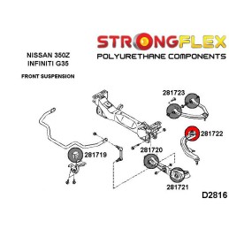P281722B : Douilles de bras de rayon avant pour Nissan 350Z, Infiniti G35 III G35 (02-07) V35
