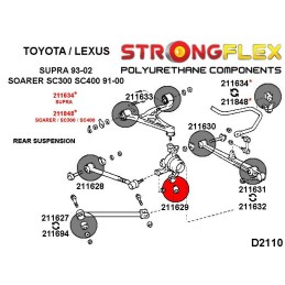 P211629B : Douilles de bras arrière pour Toyota Soarer, Supra IV, Aristo, Lexus SC,GS I (91-97) S140
