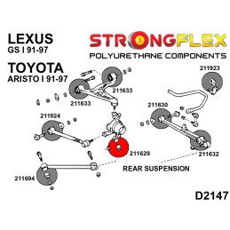 P211629B : Douilles de bras arrière pour Toyota Soarer, Supra IV, Aristo, Lexus SC,GS I (91-97) S140