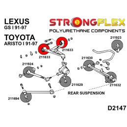 P211633A : Bagues arrière de triangle supérieur SPORT pour Lexus GS I, SC I, Toyota Aristo I, Supra IV, Soarer III I (91-97) S14