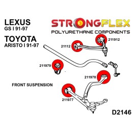 P216266A : Silentblocs de suspension complète KIT SPORT pour Lexus GS I, Toyota Aristo I I (91-97) S140