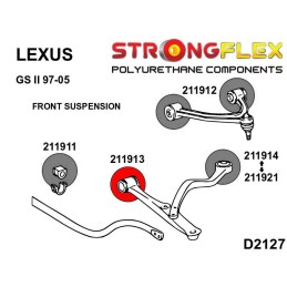 P211913A : Douilles de bras inférieurs avant SPORT pour Lexus GS II II (97-05) S160