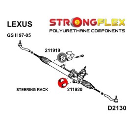 P211920A : Douilles de support de crémaillère de direction SPORT pour Lexus GS II II (97-05) S160