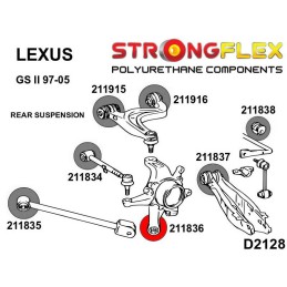 P211836A : Douilles de bras arrière SPORT pour Lexus IS I 200, Lexus IS I 300, Lexus GS II II (97-05) S160