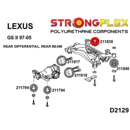 P211839B : Essieu arrière - silentblocs avant pour Lexus IS I200, IS I 300, GS II II (97-05) S160