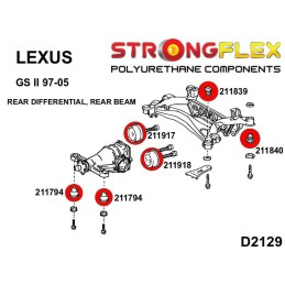 P216246B : KIT de bagues de suspension pour Lexus GS II II (97-05) S160