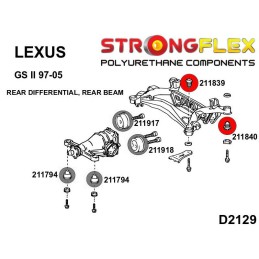 P216234A : Essieu arrière bagues KIT SPORT pour Lexus IS I, Lexus GS II II (97-05) S160