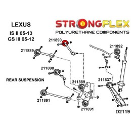 P211890A : Douilles de biellette supérieure arrière SPORT pour Lexus IS II, GS III III (05-11) S190