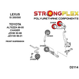 P211829A : Douilles de bras supérieur avant SPORT pour Toyota Altezza, Chaser, Lexus IS I I (98-05) XE10