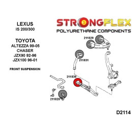 P211830A : Douilles de bras inférieurs avant SPORT pour Toyota Chaser, Altezza, Lexus IS I I (98-05) XE10