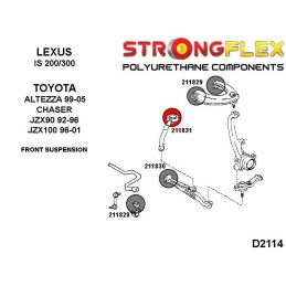 P211831A : Douilles de bras de rayon inférieur avant au châssis SPORT pour Lexus IS I 200, Lexus IS I300, Toyota Altezza, Chaser