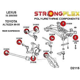P216233B : Kit de bagues de suspension arrière pour Lexus IS I, Toyota Altezza I (98-05) XE10