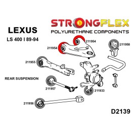 P211954A : Douilles de bras supérieur arrière SPORT pour Lexus LS400 I UCF10 I (89-94) XF10