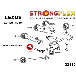 P211957B : Bras de rayon arrière en polyuréthane pour Lexus LS400 I UCF10 I (89-94) XF10