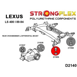 P211959A : Berceau arrière - silentblocs avant SPORT pour Lexus LS LS400 I UCF10 I (89-94) XF10