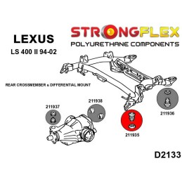 P211935B : Berceau arrière - silentblocs avant pour Lexus LS LS400 II UCF20 II (94-00) XF20