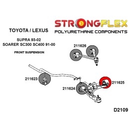 P211625A : Coussinets avant de triangle inférieur SPORT pour Toyota Supra, Soarer SC300 SC400 I (91-00) Z30