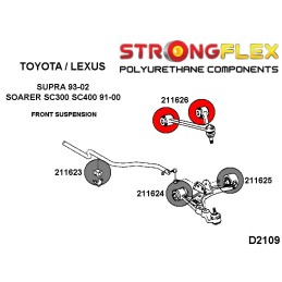 P211626B : Douilles de triangulation supérieure avant pour Toyota Supra, Lexus Soarer SC300 SC400 I (91-00) Z30