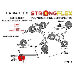 P211694A : Bras de suspension arrière avant 46mm SPORT pour Soarer SC300 SC400, Supra I (91-00) Z30