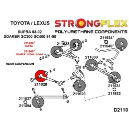 P211628B : Douilles intérieures de bras de liaison arrière pour Toyota Soarer SC300, SC400, Supra I (91-00) Z30