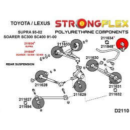 P211848A : Douilles de barre anti-roulis arrière SPORT pour Toyota Soarer, Lexus SC300 SC400 I (91-00) Z30