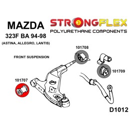 P101707A : Bras inférieurs avant silentblocs avant SPORT pour Mazda 323 F BA 323F / Lantis / Astina (94-98) BA