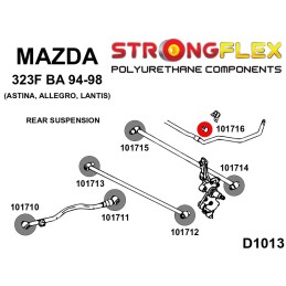 P101716A : Bagues stabilisatrices arrière SPORT pour Mazda 323 F BA 323F / Lantis / Astina (94-98) BA