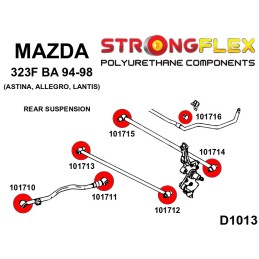 P106186A : Silentblocs de suspension arrière KIT SPORT pour Mazda 323 F BA 323F / Lantis / Astina (94-98) BA
