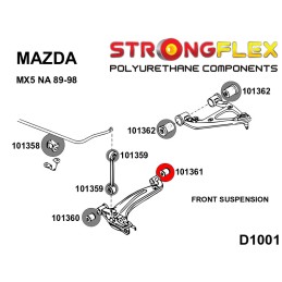 P101361A : Bagues inférieures avant SPORT pour Mazda MX-5, Mazda Na, Mazda NB I (89-98) NA