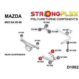 P101363A : Silentblocs de suspension inférieure arrière SPORT pour Mazda MX-5, Mazda Na, Mazda NB I (89-98) NA