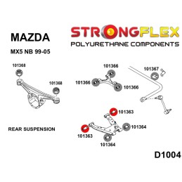 P101363A : Silentblocs de suspension inférieure arrière SPORT pour Mazda MX-5, Mazda Na, Mazda NB I (89-98) NA