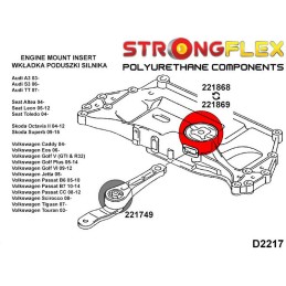P221868A : Insert de support moteur inférieur SPORT pour Audi, Seat, Skoda, VW 8P (03-13) FWD