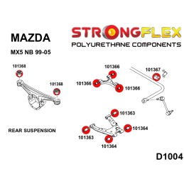 P106136A : Silentblocs de suspension arrière KIT SPORT pour Mazda MX-5, Mazda NB II (99-05) NB