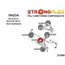 P101671B : Douilles de bras inférieurs avant pour RX-8, MX-5 NC III (05-14) NC