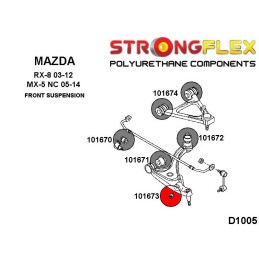 P101673A : Bagues d'amortisseurs avant SPORT pour Mazda RX-8, MX-5 NC III (05-14) NC