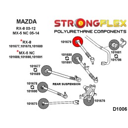 P101679B : Douilles arrière supérieures - bras arrière pour Mazda RX-8, MX-5 NC III (05-14) NC