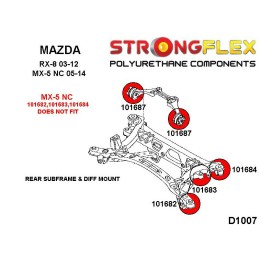 P106180A : Kit de silentblocs de suspension complet SPORT pour Mazda RX8 III (05-14) NC