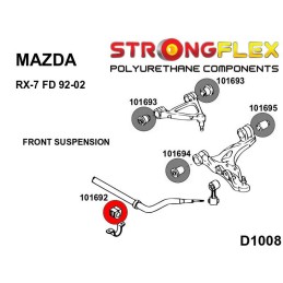 P101692A : Douilles de barre anti-roulis avant SPORT pour Mazda RX-7 FD III (92-02) FD