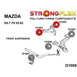P101693A : Douilles de bras supérieur avant SPORT pour Mazda RX-7 FD III (92-02) FD