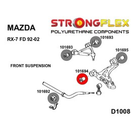 P101694A : Bras inférieurs avant - silentblocs avant SPORT pour Mazda RX-7 FD III (92-02) FD