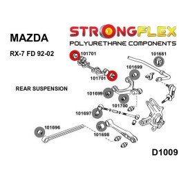 P101701B : Douilles de différentiel arrière pour Mazda RX-7 FD III (92-02) FD