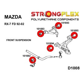 P106182A : Silentblocs de suspension avant KIT SPORT pour Mazda RX-7 FD III (92-02) FD
