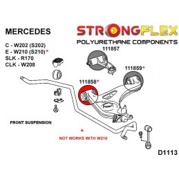 P111858B : Bras inférieurs avant - silentblocs avant / arrière pour Mercedes C W202, SLK, CLK W202 (93-01)